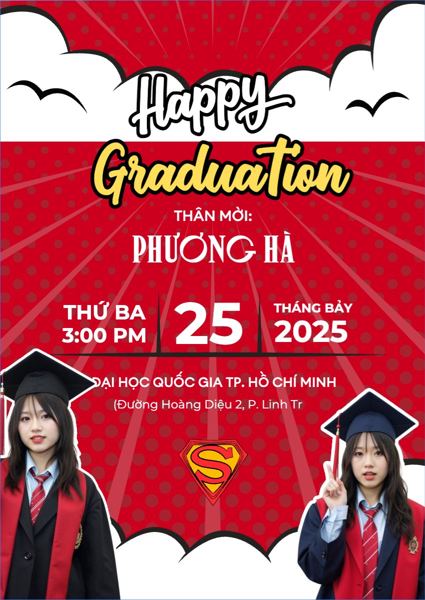 Tốt nghiệp, kỉ yếu, Graduation, yearbook, dễ thương, cute, chibi, hoạt hình, cartoon, superman