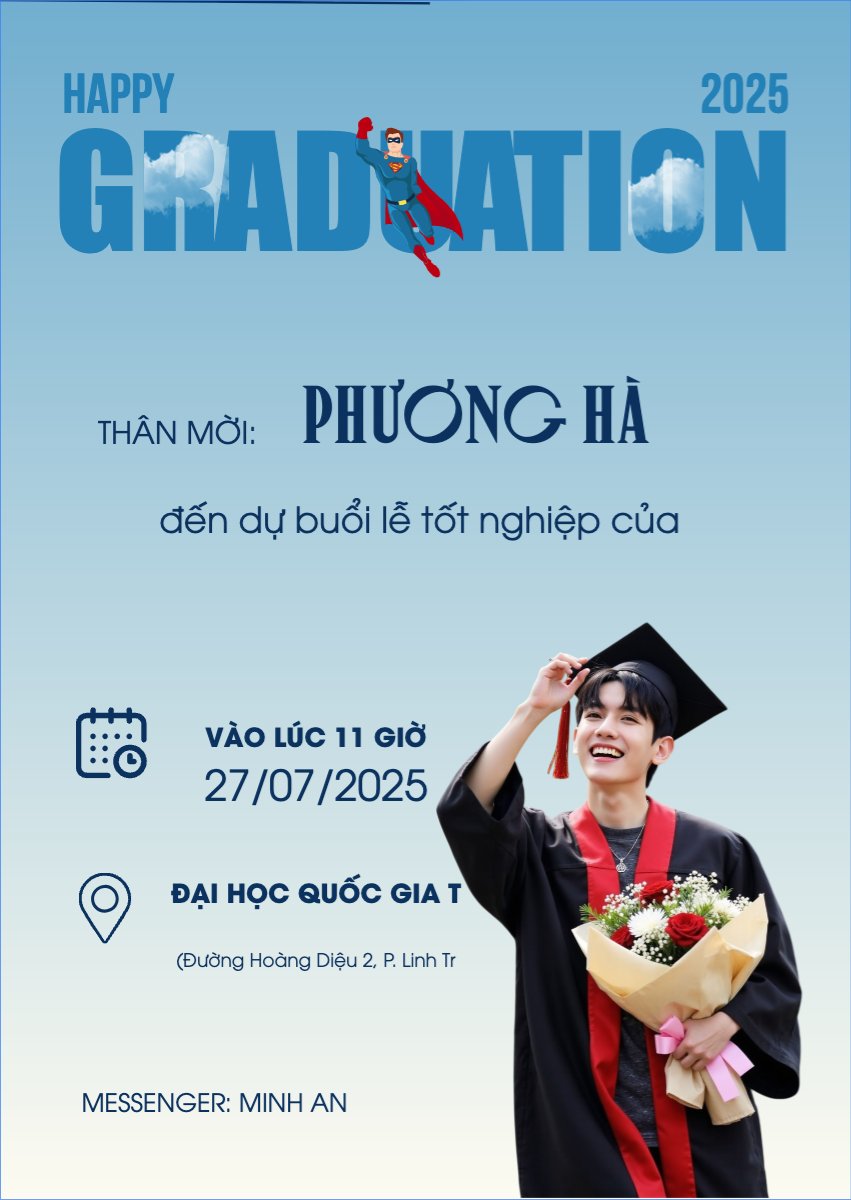 Tốt nghiệp, kỉ yếu, Graduation, yearbook, dễ thương, cute, chibi, hoạt hình, cartoon, superman