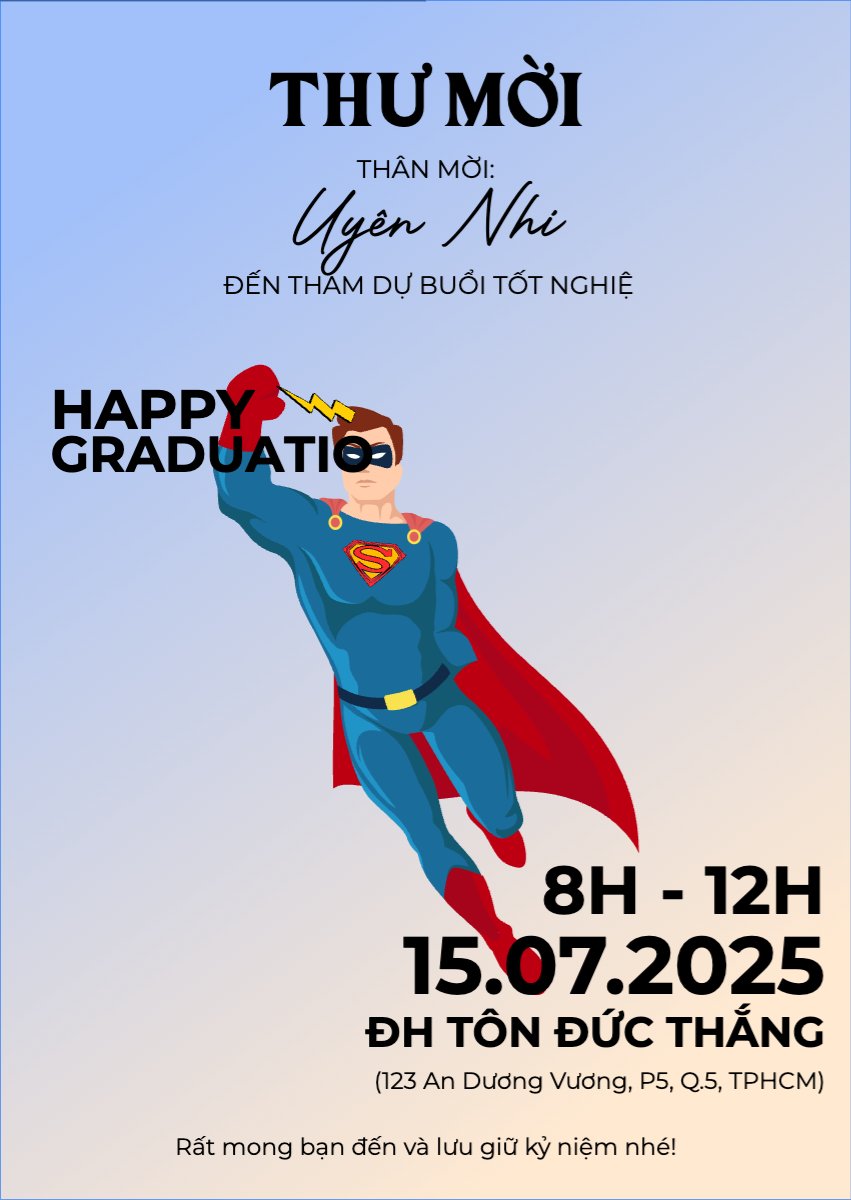 Tốt nghiệp, kỉ yếu, Graduation, yearbook, dễ thương, cute, chibi, hoạt hình, cartoon, superman