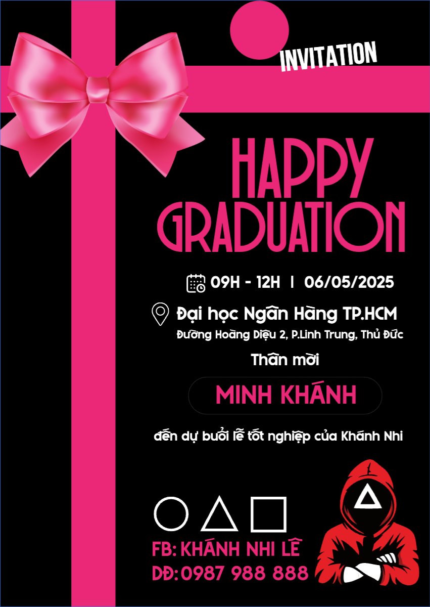 Tốt nghiệp, kỉ yếu, Graduation, yearbook, dễ thương, cute, chibi, hoạt hình, cartoon, squid game
