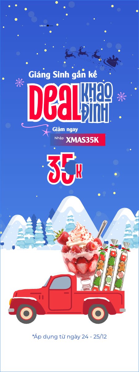 Giáng sinh gần kề khao Deal đỉnh