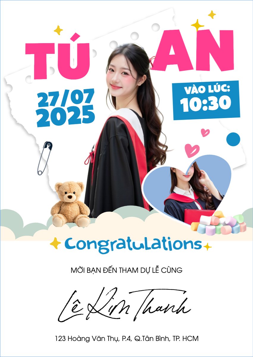Tốt nghiệp, kỉ yếu, Graduation, yearbook, dễ thương, cute, chibi, hoạt hình, cartoon