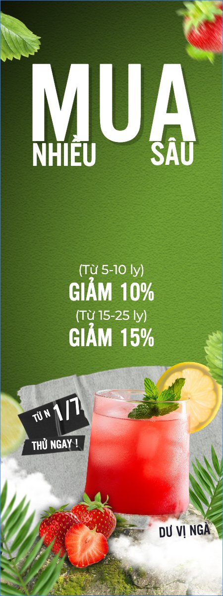 Trà dâu, nước uống, juice, giải khát, F&B, drink, cafe, coffee, cà phê, trà sữa, milk tea, hiện đại