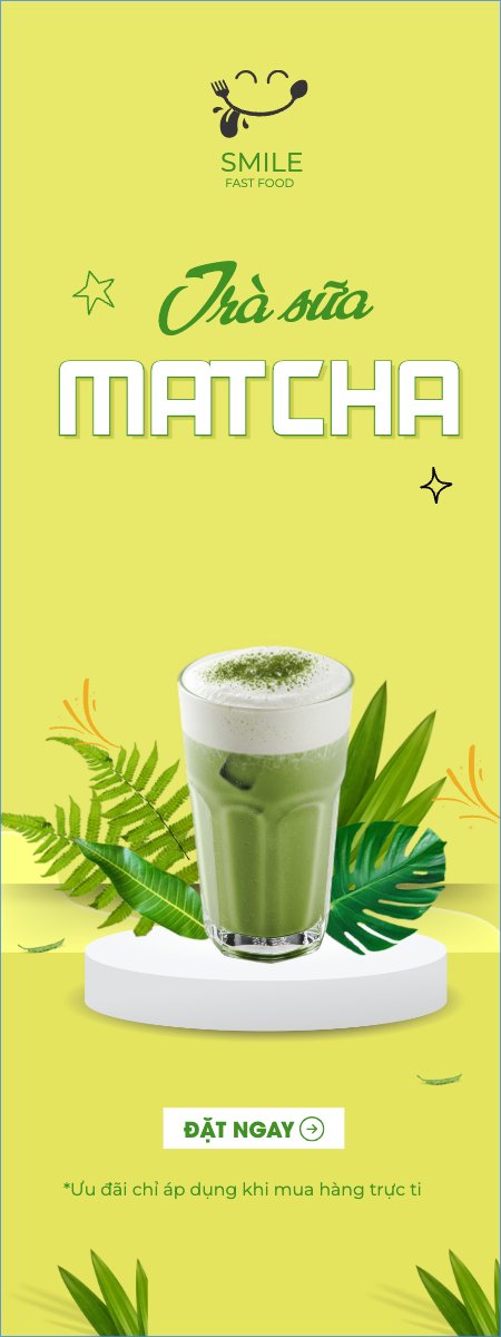 Matcha latte, trà xanh, trà sữa, milktea, nước uống, juice, giải khát, F&B, drink, hiện đại	