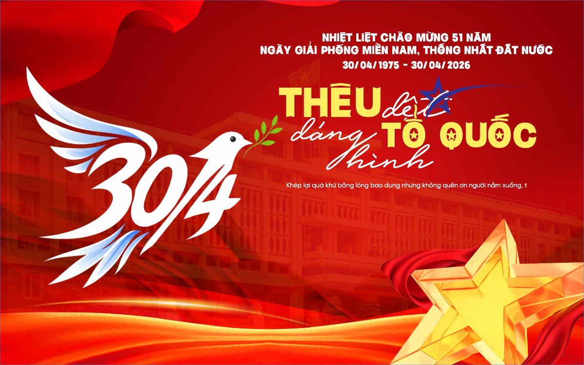 Thêu dệt dáng hình Tổ quốc 30/4