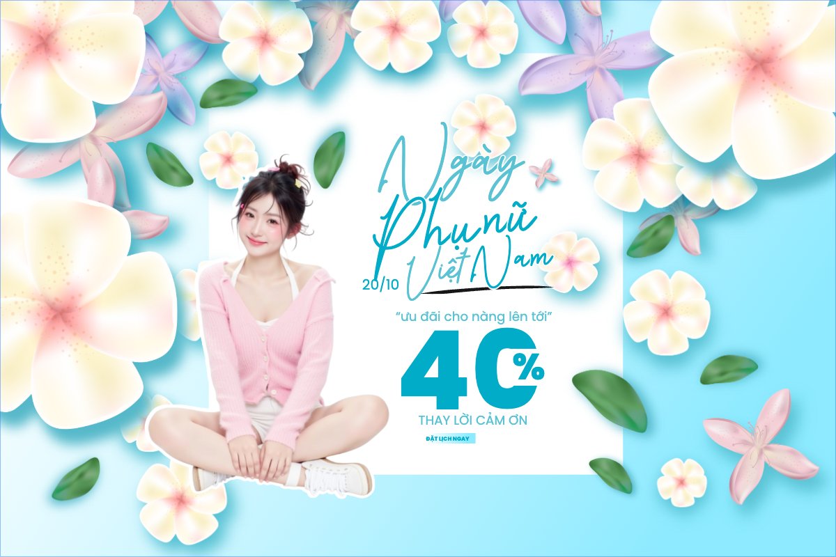 20/10, Ngày phụ nữ Việt Nam, Vietnamese Women's Day, phụ nữ, sự kiện, event, mỹ phẩm, làm đẹp, beauty, hiện đại, modern	