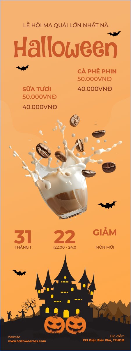 Halloween, nước uống, juice, giải khát, F&B, drink