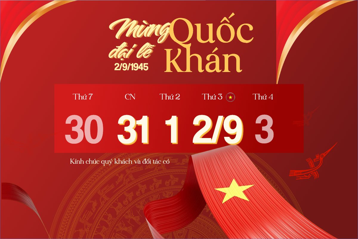 2/9, Quốc Khánh, lễ hội, thông báo, lịch nghỉ, Việt Nam, sự kiện, event, hiện đại, modern