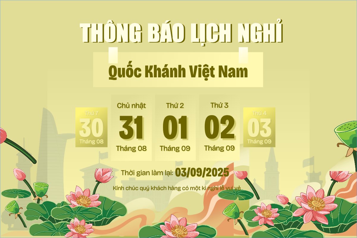 2/9, Quốc Khánh, lễ hội, thông báo, lịch nghỉ, Việt Nam, sự kiện, event, hiện đại, modern
