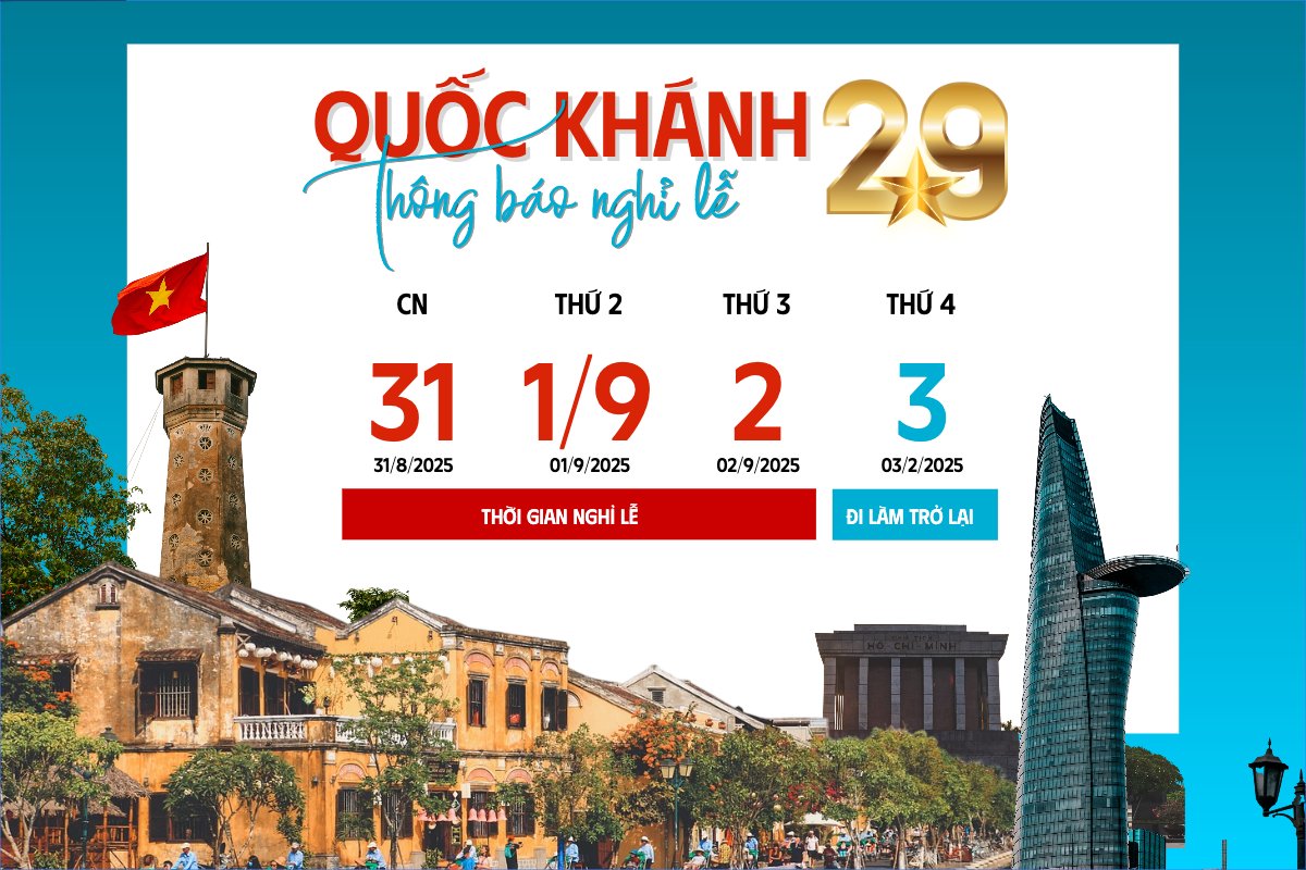 2/9, Quốc Khánh, lễ hội, thông báo, lịch nghỉ, Việt Nam, sự kiện, event, hiện đại, modern
