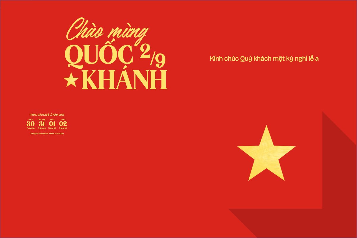 2/9, Quốc Khánh, lễ hội, thông báo, lịch nghỉ, Việt Nam, sự kiện, event, hiện đại, modern