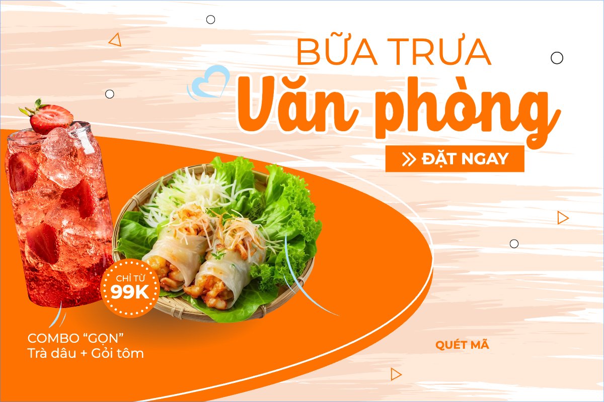 Gỏi cuốn, gỏi, trà dâu, nước uống, đồ ăn, food, thực phẩm, ẩm thực, món ăn, F&B, nhà hàng, thức ăn, hiện đại