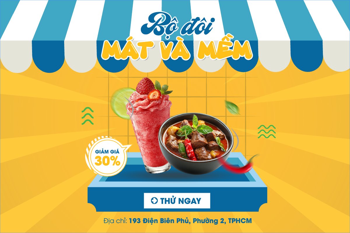 Bò kho, trà dâu, nước uống, Đồ ăn, food, thực phẩm, ẩm thực, món ăn, F&B, nhà hàng, hiện đại, modern