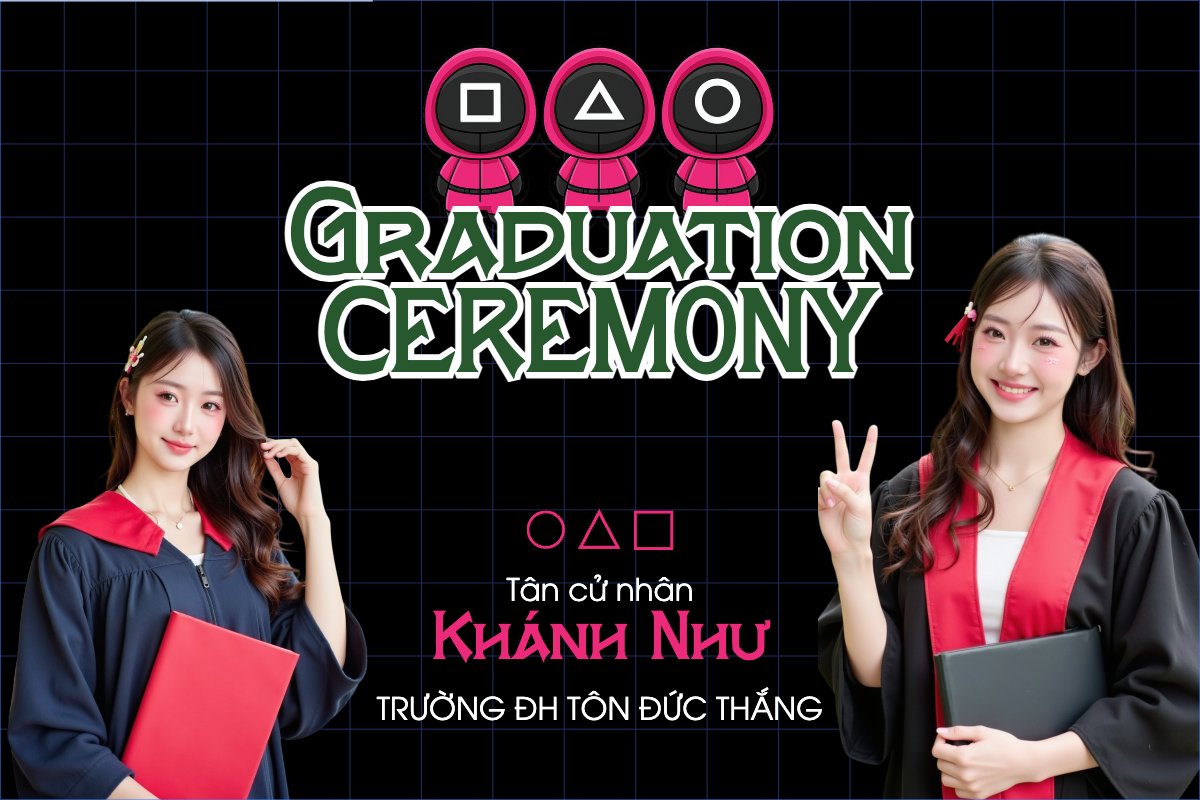 Tốt nghiệp, kỉ yếu, Graduation, yearbook, giáo dục, education, squid game, hoạt hình, cartoon