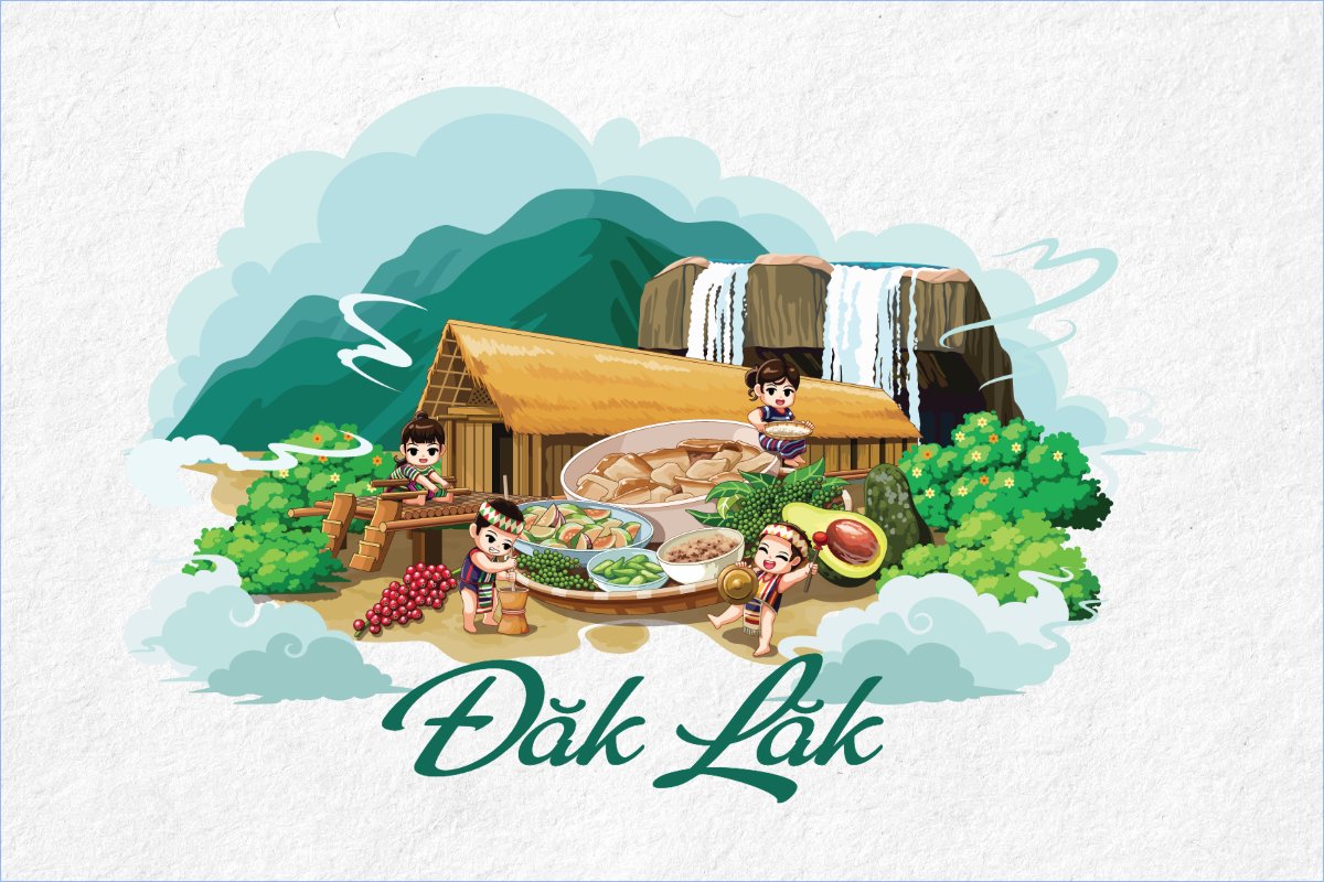 Đăk Lăk, dễ thương, cute, chibi, hoạt hình, cartoon