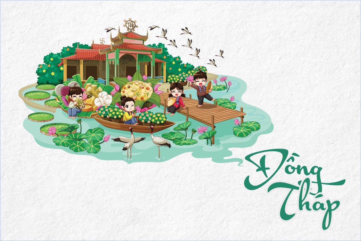 Đồng Tháp, dễ thương, cute, chibi, hoạt hình, cartoon