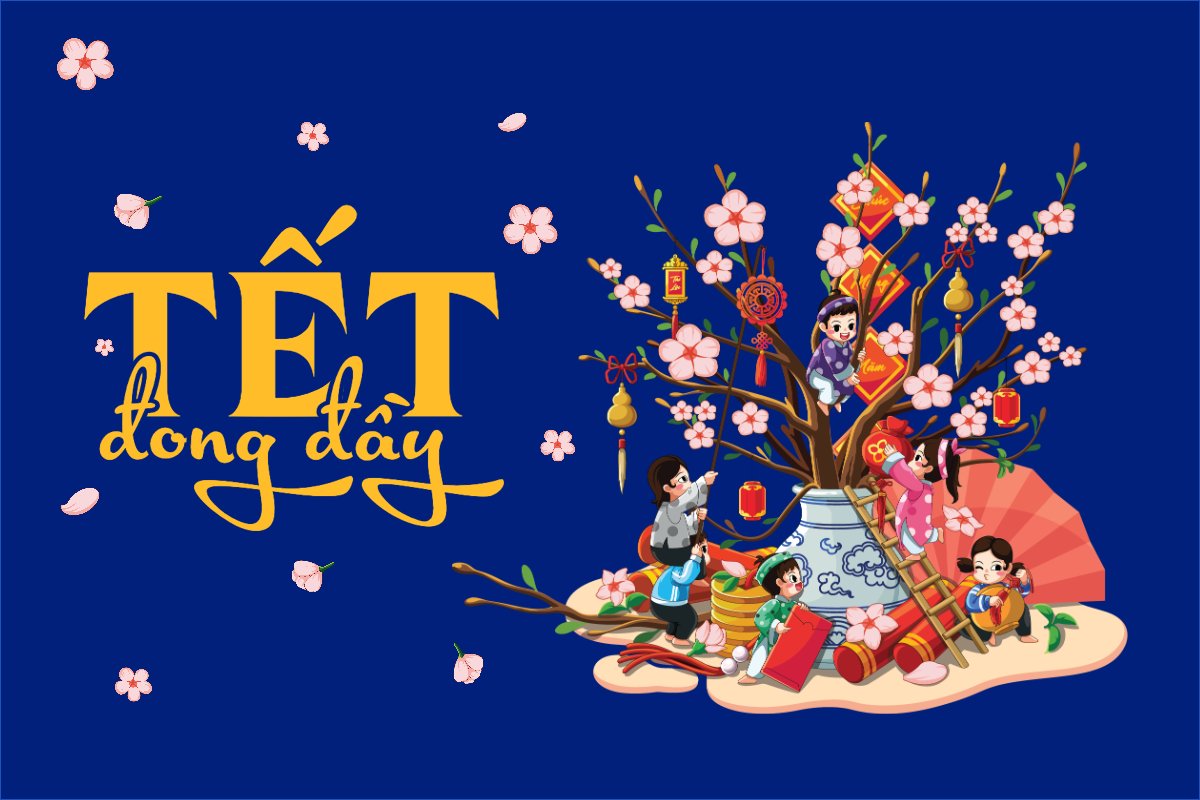 Dân gian, tết, truyền thống, folk, traditions, dễ thương, cute, chibi, hoạt hình, cartoon
