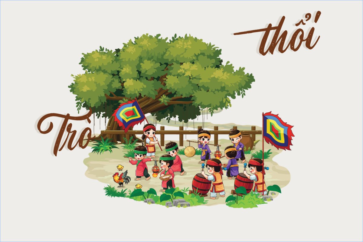 Dân gian, trò chơi, truyền thống, folk, games, traditional, dễ thương, cute, chibi, hoạt hình, cartoon