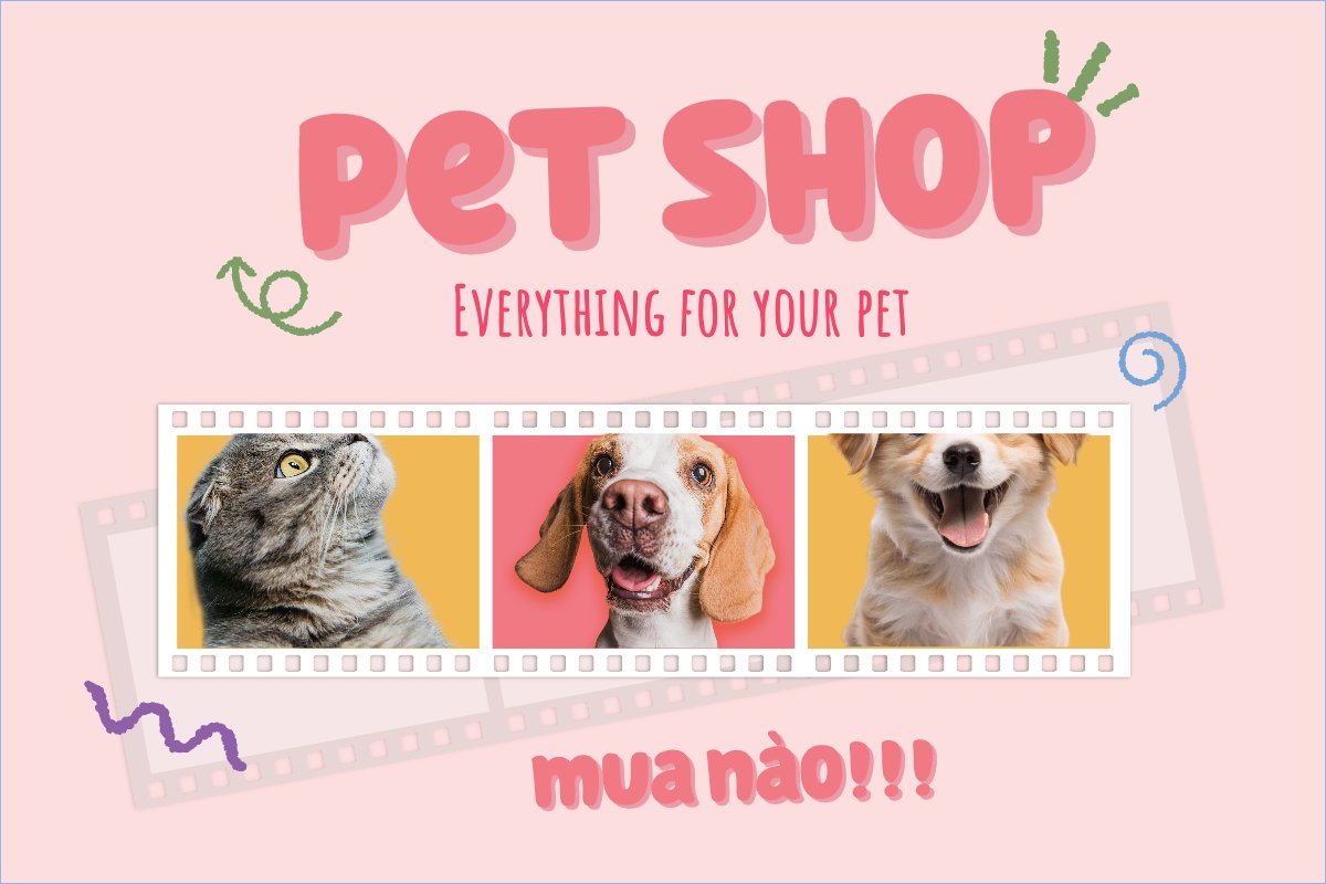 Mẫu Banner - Băng rôn Pet, thú cưng, thú nuôi, động vật, animal — LayerPic