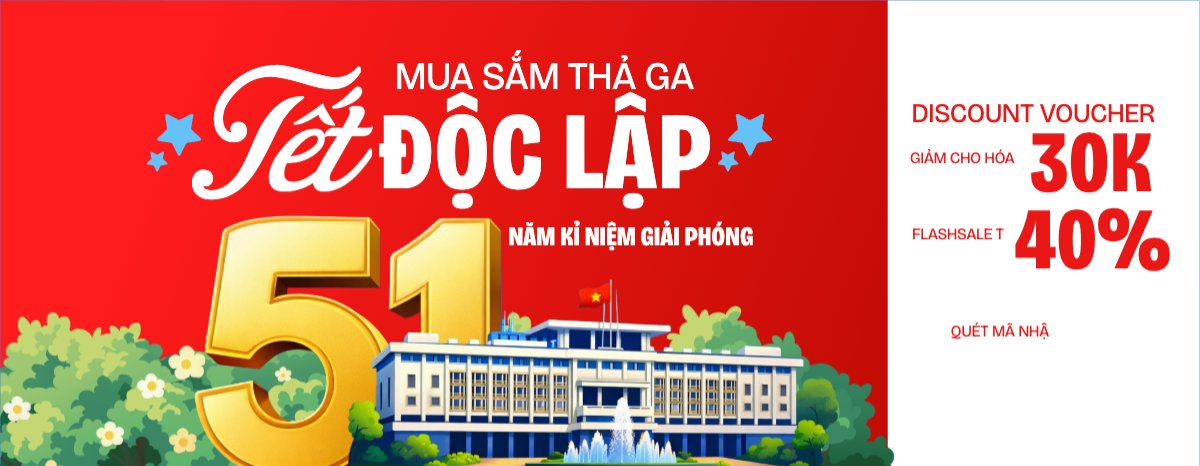 Tết Độc Lập mua sắm thả ga