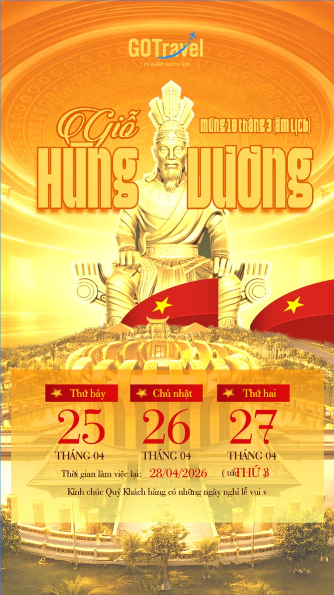 Thông báo nghỉ lễ Giỗ tổ Hùng Vương 2026