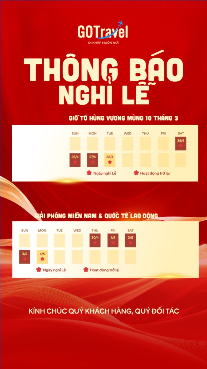 Thông báo nghỉ lễ 2026