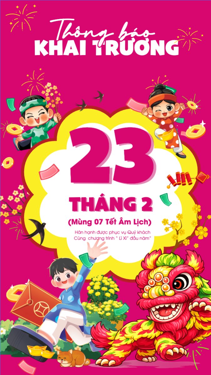 Thông báo khai trương đầu năm
