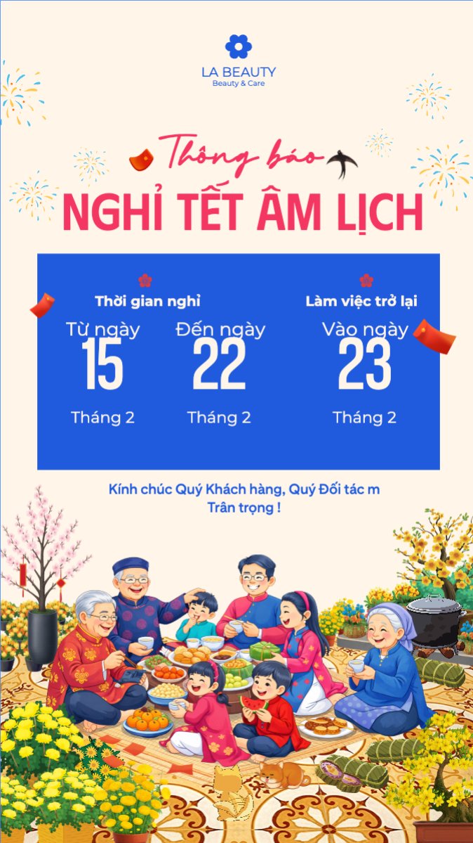 Mẫu Bài post MXH (9:16) Thông báo nghỉ tết Nguyên Đán — LayerPic