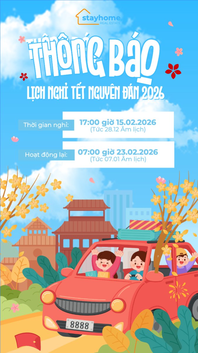 Mẫu Bài post MXH (9:16) Thông báo lịch nghỉ tết nguyên đán Bính Ngọ 2026 — LayerPic