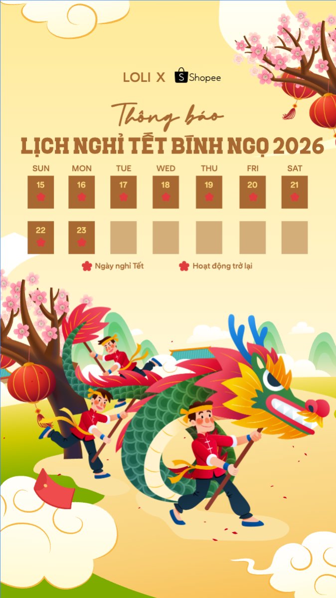 Thông báo lịch nghỉ tết nguyên đán Bính Ngọ 2026