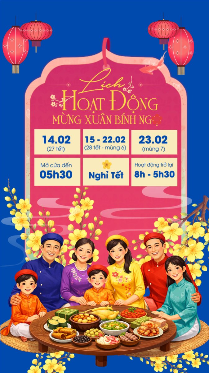 Lịch hoạt động mừng xuân bính ngọ