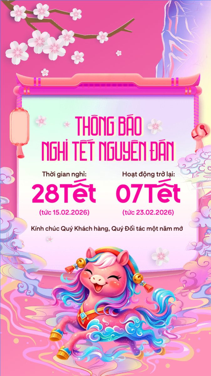 Mẫu Bài post MXH (9:16) Thông báo nghỉ tết Nguyên Đán — LayerPic