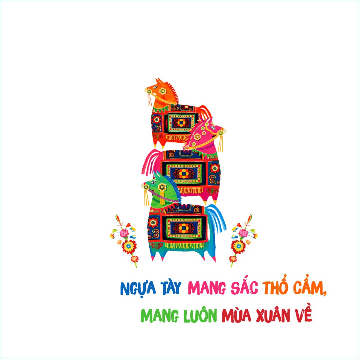 Ngựa Tày mang sắc thổ cẩm