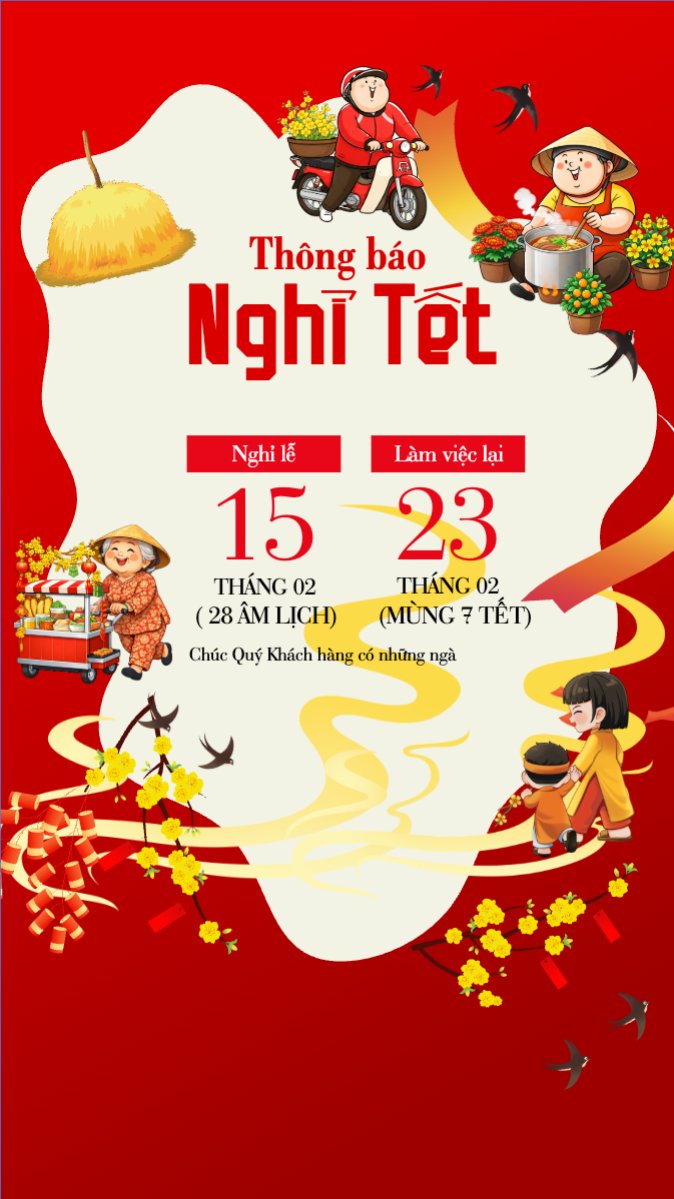 Thông báo nghỉ tết Nguyên Đán