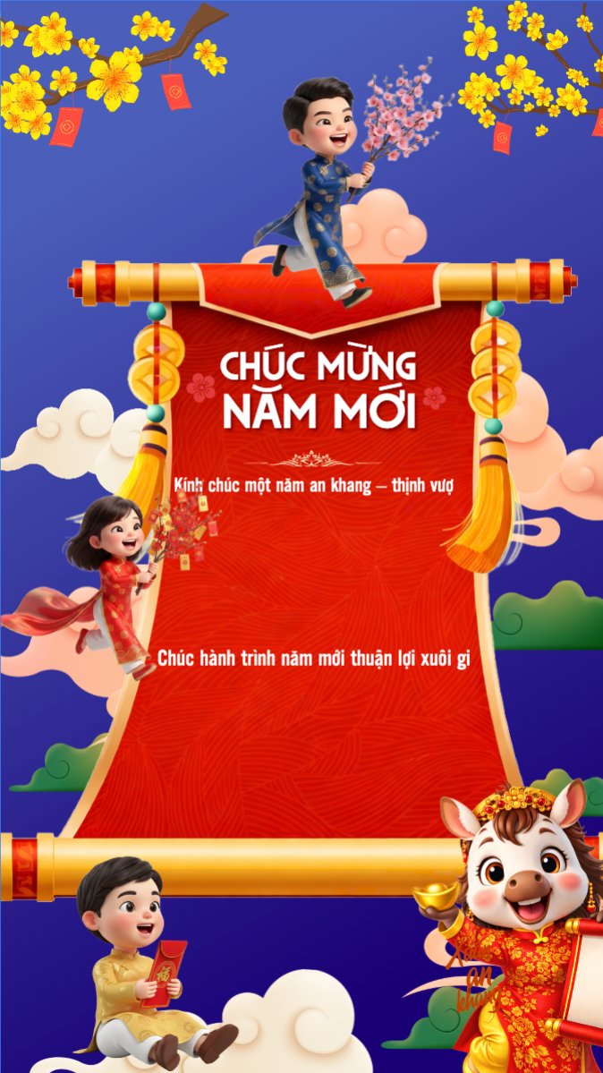 Mẫu Bài post MXH (9:16) Chúc mừng năm mới — LayerPic