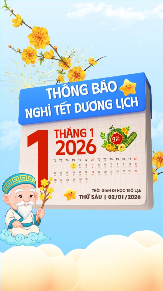 Thông báo nghỉ tết dương lịch