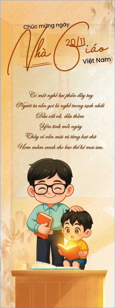 Mẫu Standee Chúc mừng ngày nhà giáo — LayerPic