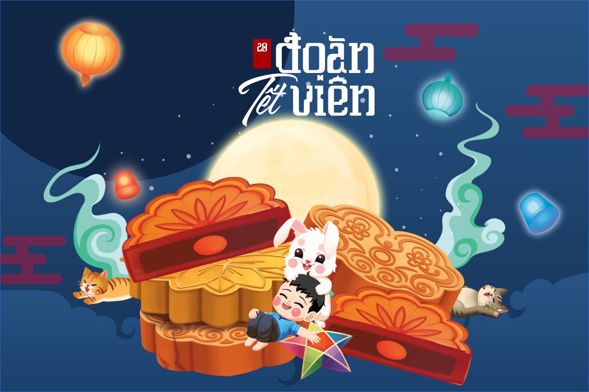 Trung thu, Tết Đoàn Viên, mid-autumn festival, sự kiện, event, dễ thương, cute, chibi, hoạt hình, cartoon