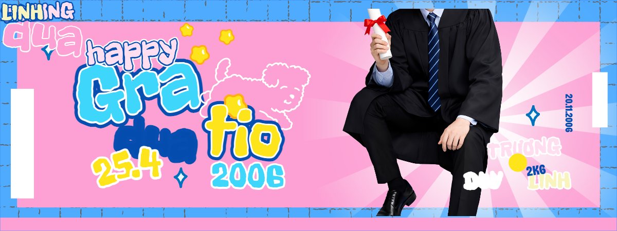 Mẫu Banner cầm tay Chúc mừng tốt nghiệp — LayerPic