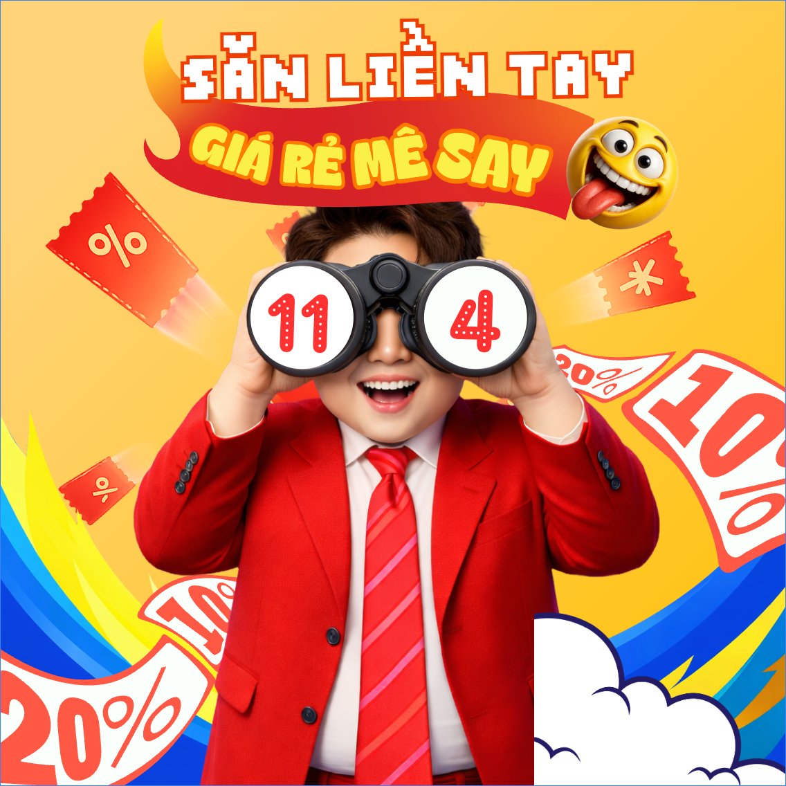 Mẫu Bài post MXH vuông Săn liền tay giá mê say — LayerPic