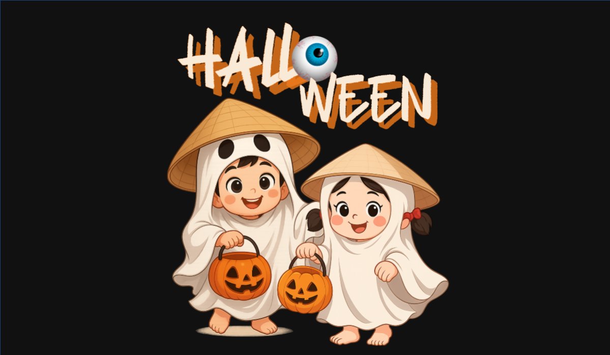 Halloween, lễ hội ma quái, sự kiện, event, dễ thương, cute, chibi, hoạt hình, cartoon