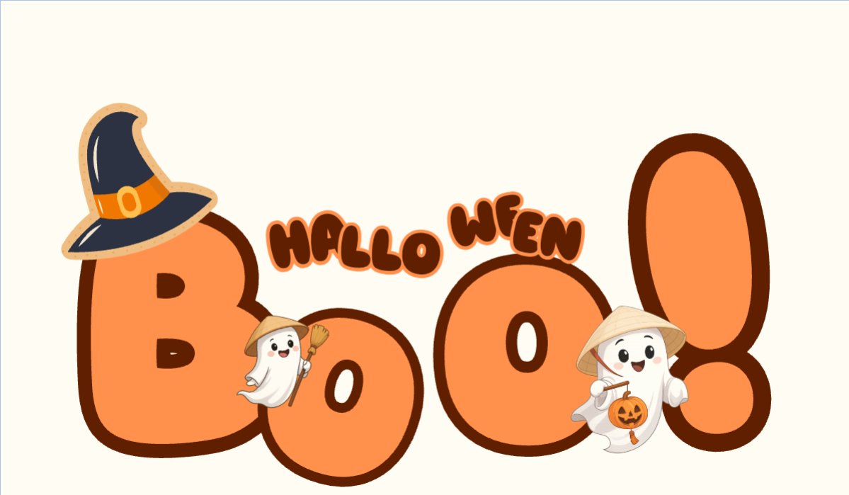 Halloween, lễ hội ma quái, sự kiện, event, dễ thương, cute, chibi, hoạt hình, cartoon