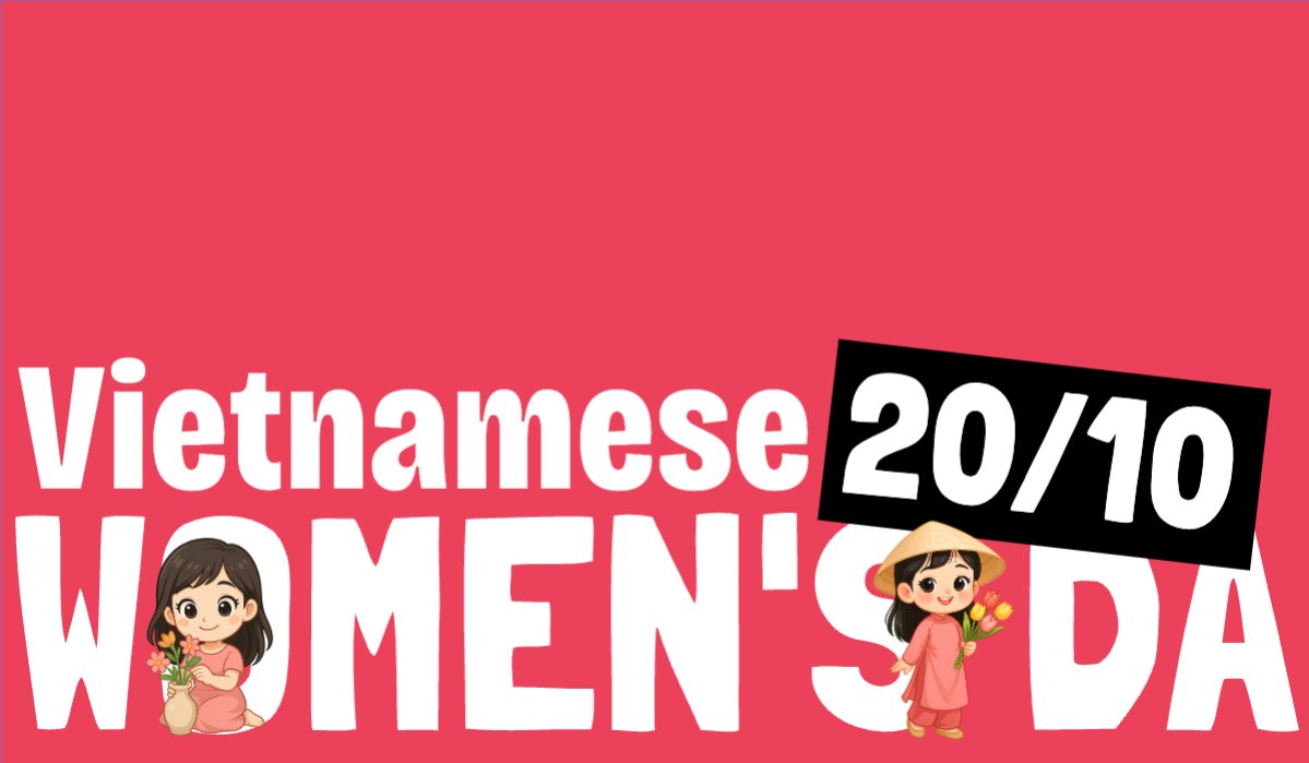 20/10, Ngày phụ nữ Việt Nam, Vietnamese Women's Day, phụ nữ, sự kiện, event, dễ thương, cute, chibi, hoạt hình, cartoon