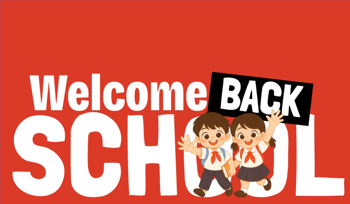 Tựu trường, đến trường, nhập học, giáo dục, education, school, trường học, dễ thương, cute, chibi, hoạt hình, cartoon