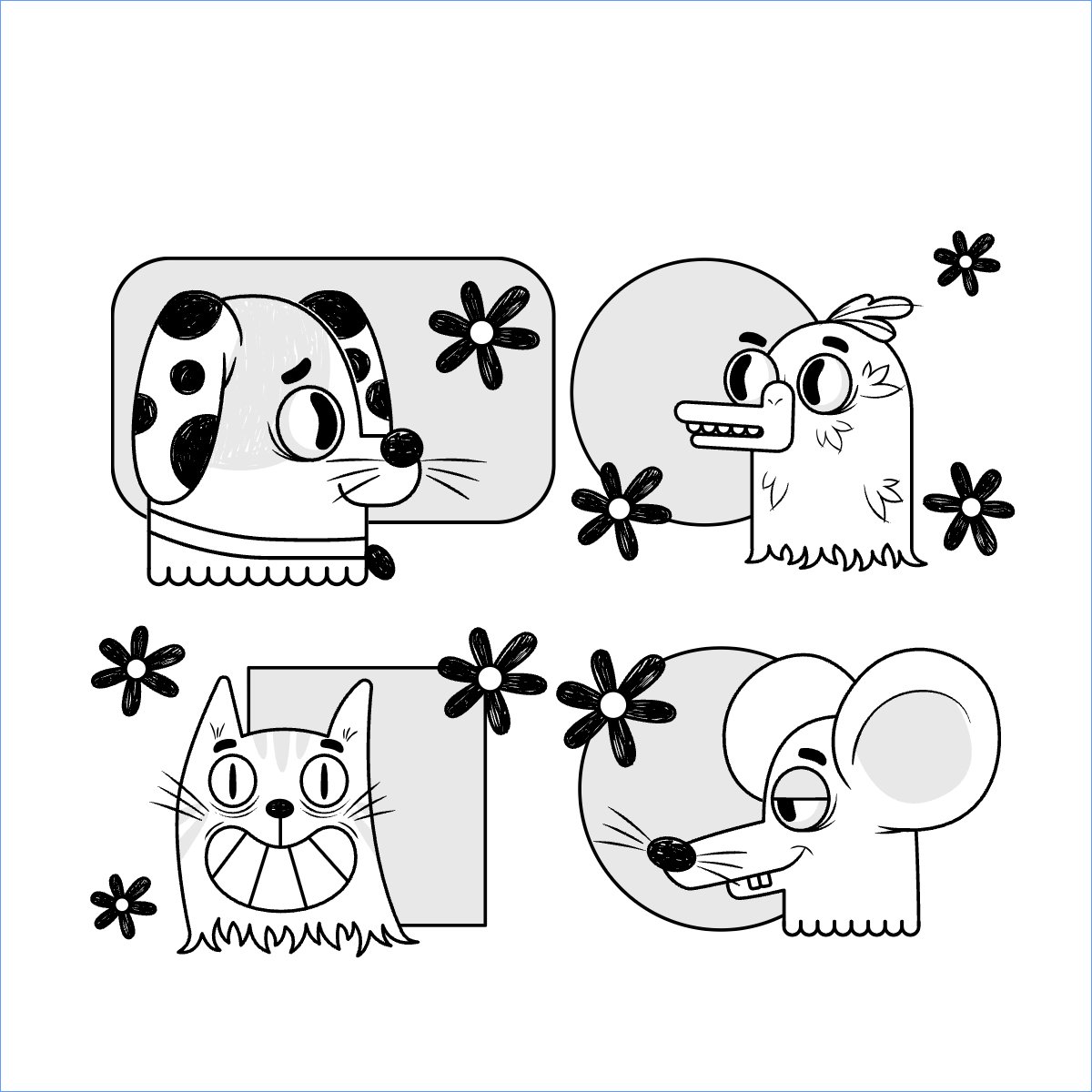Cartoon, hoạt hình, cá nhân, nhân vật, personal style, signature